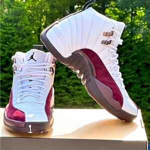 NEW Nike Air Jordan 12 Retro "A Ma Maniere" (White / Burgundy Crush)
